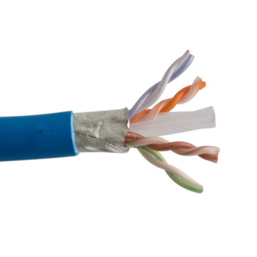 SCP CAT6 Shielded F/UTP Cable Plenum Blue 1000 ft. Spool CAT6SHP-BL