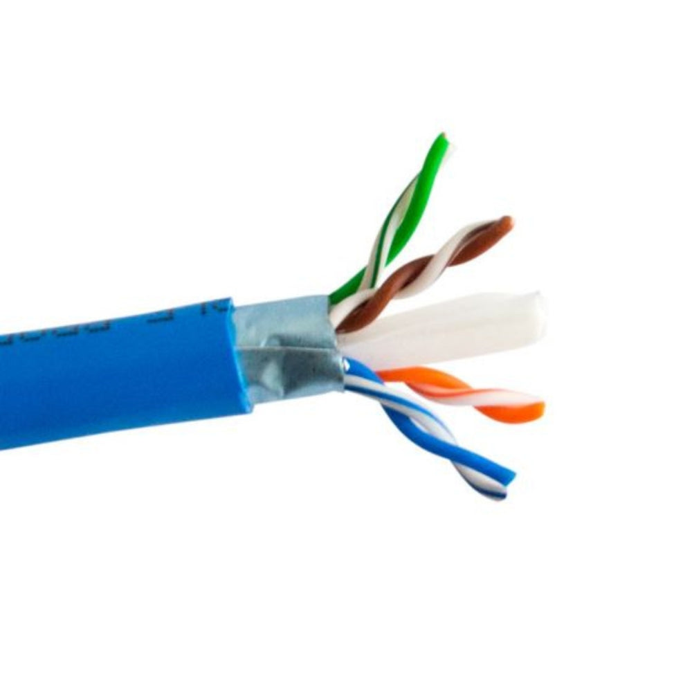 SCP CAT6 Shielded F/UTP Cable PVC Blue (1000 ft. Spool) CAT6SH-BL