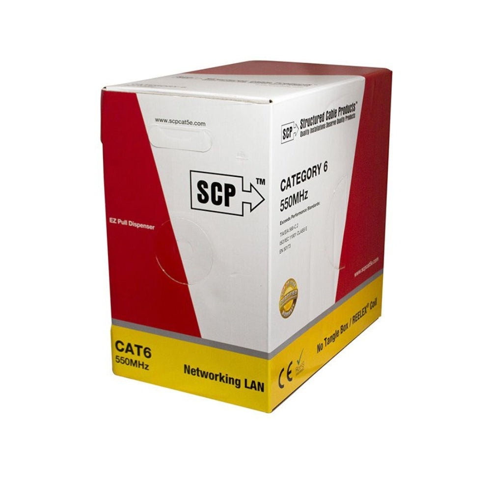 SCP CAT6 Unshielded ETL CMR PVC Black 1000 ft. Box CAT6-BK-ETL