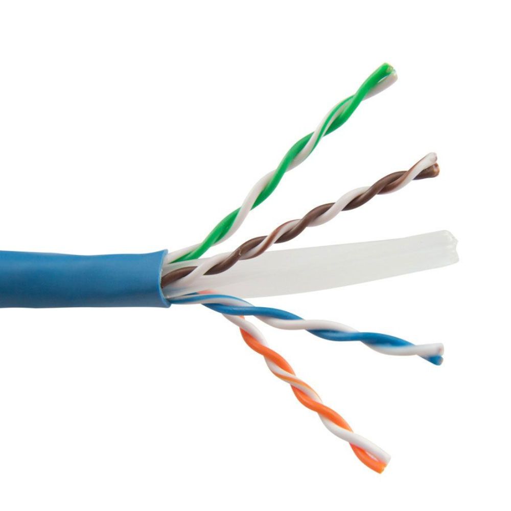 SCP CAT6 Unshielded Cable PVC Blue (1000 ft. Box) CAT6-BL-ETL