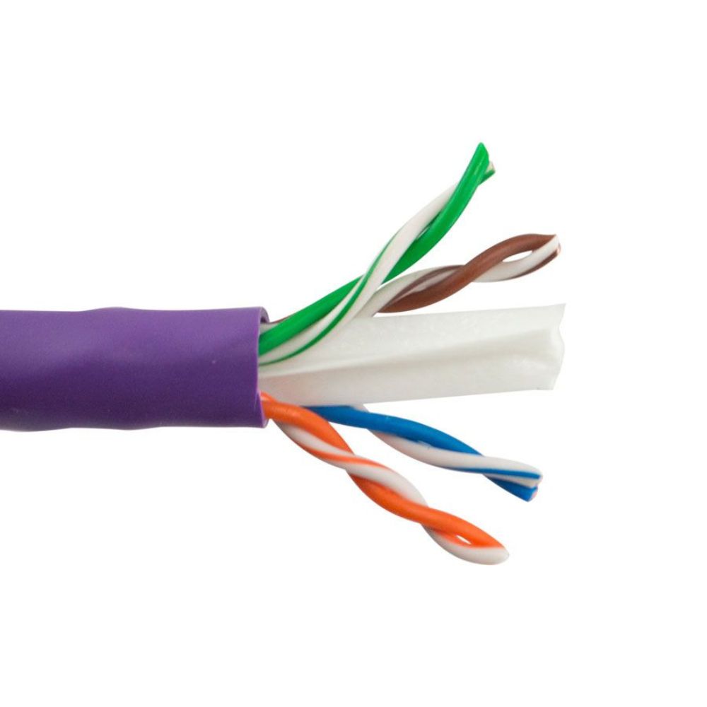 SCP CAT6 Unshielded Cable PVC Purple (1000 ft. Box) CAT6-PUR-ETL