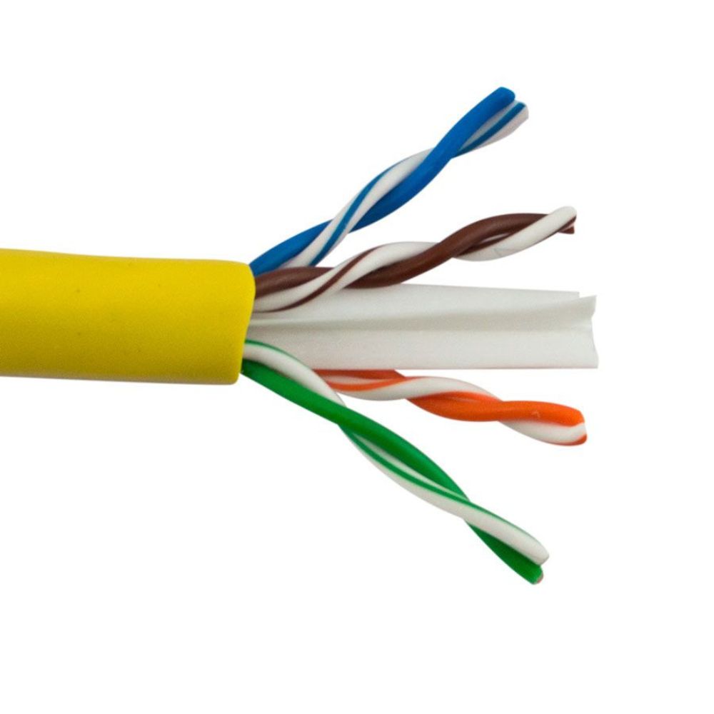 SCP CAT6 Unshielded Cable PVC Yellow (1000 ft. Box) CAT6-YL-ETL