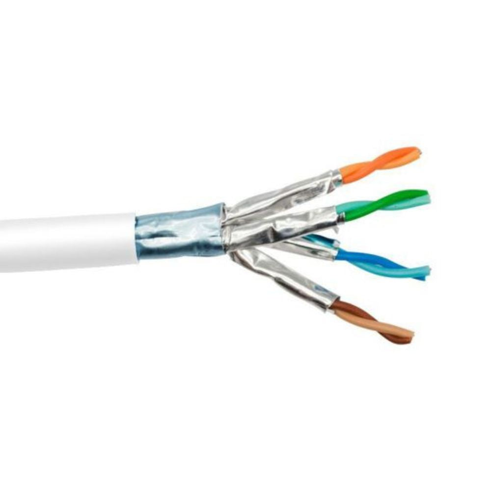 SCP CAT6A 10GBASE-T Shielded Cable White 1000 ft. CAT6A-F/FTP-WT-ETL