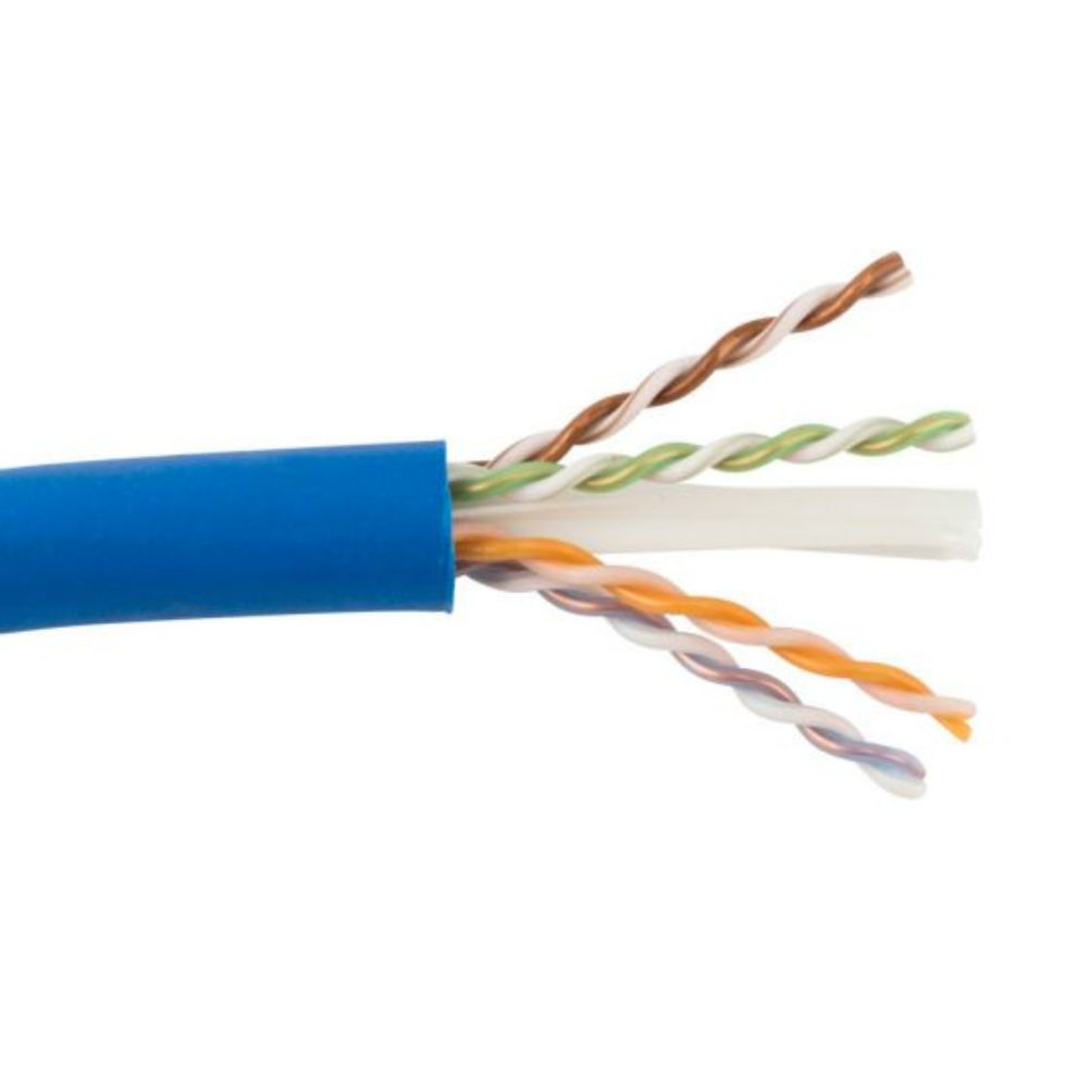 SCP CAT6A Unshielded UTP Cable Plenum Blue (1000 ft. Spool) CAT6A-P-BL