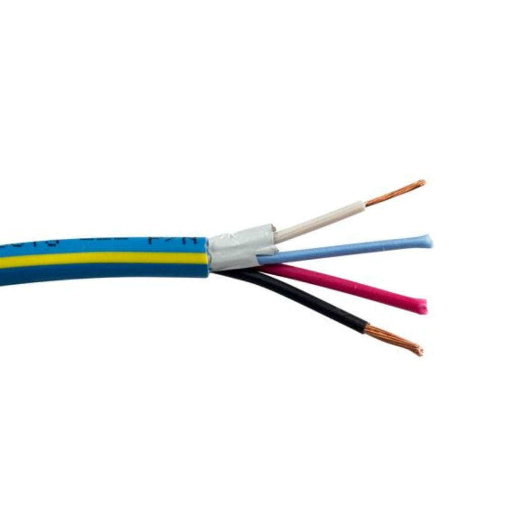 SCP Crest-1 Cable Plenum Teal with Yellow Stripe 1000 ft. CREST-1-P