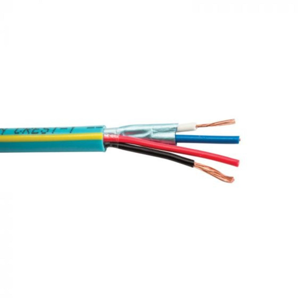 SCP Crest Bus Cable PVC Teal with Yellow Stripe 1000 ft. Spool CREST-1