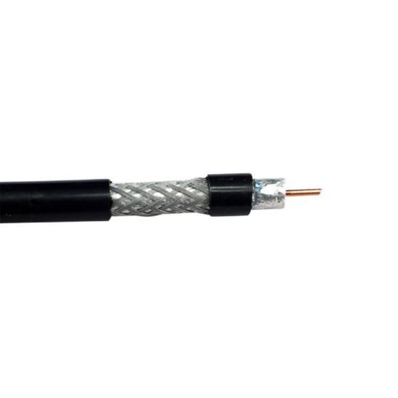 SCP CCS Coaxial Direct Burial Cable PE-Black 1000 ft. Spool RG11/U-DB