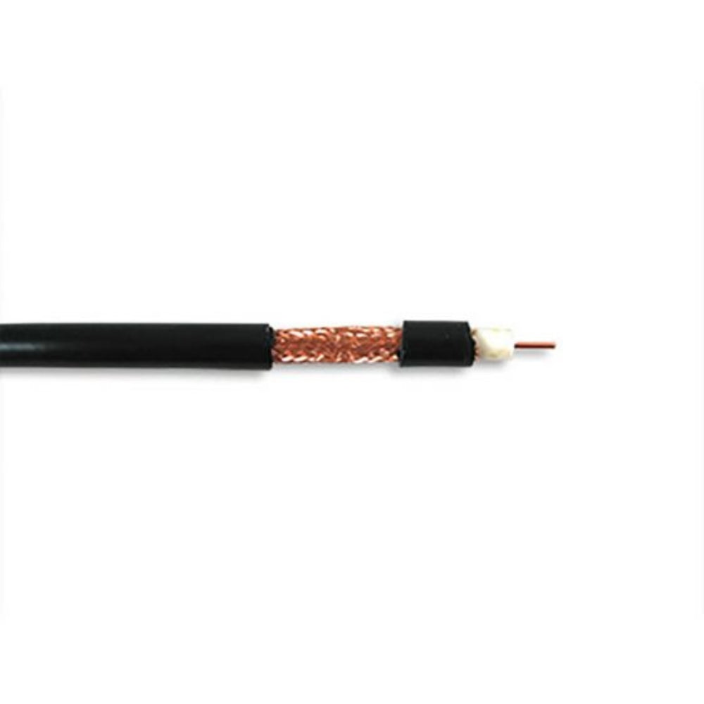 SCP RG6/U 95% Coaxial Cable FR PVC Black 1000 ft. Box RG6/U95-BK