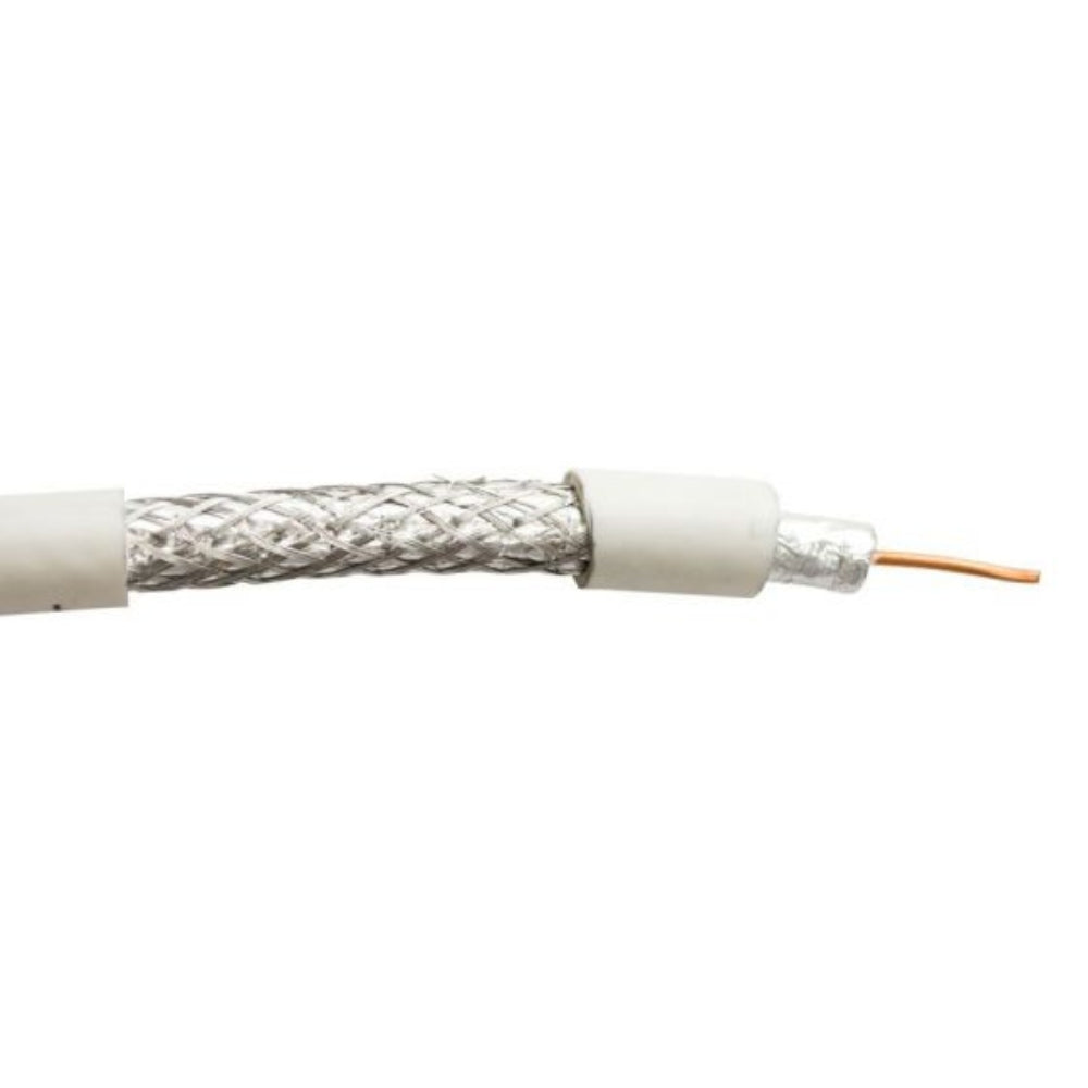 SCP RG6/U Quad Coaxial Cable PVC White 1000ft. Box RG6/UQ-CCS-WT-ETL