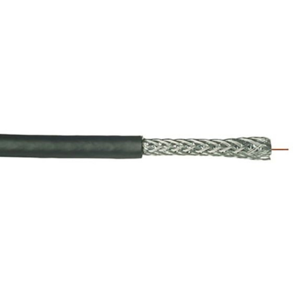 SCP RG6/U Quad Shield Coaxial Cable Black 1000ft. RG6/UQ-CCS-BK-ETL