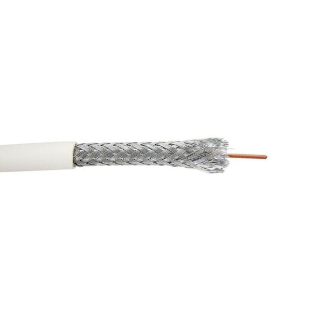 SCP RG6/U Quad Shield Coaxial Cable Plenum White 1000 ft. RG6/UQ-P-SPL