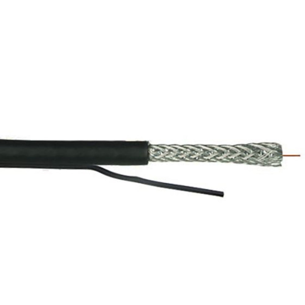 SCP RG6/U CATV Coaxial Cable with Messenger Black 500 ft. RG6/U-BC-MES