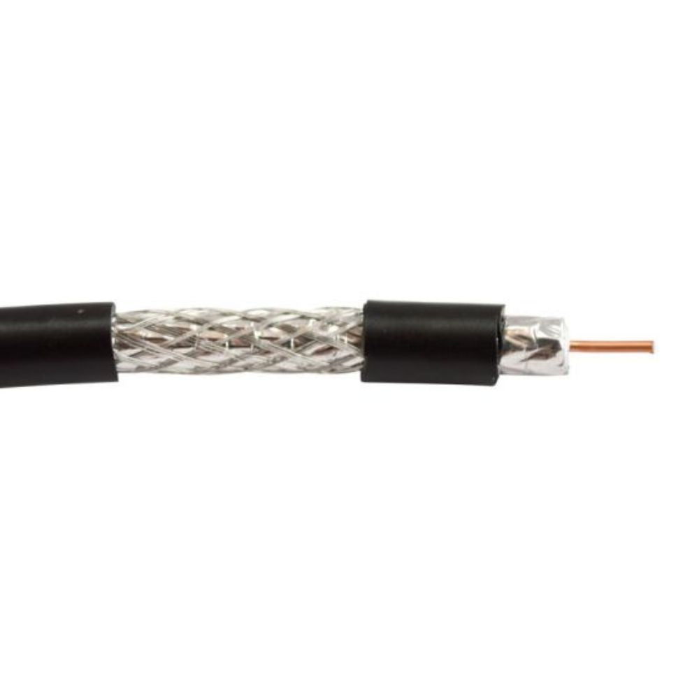 SCP RG6/U Dual Shield Coaxial CCS Cable Black 1000ft. Box RG6/U-CCS-BK