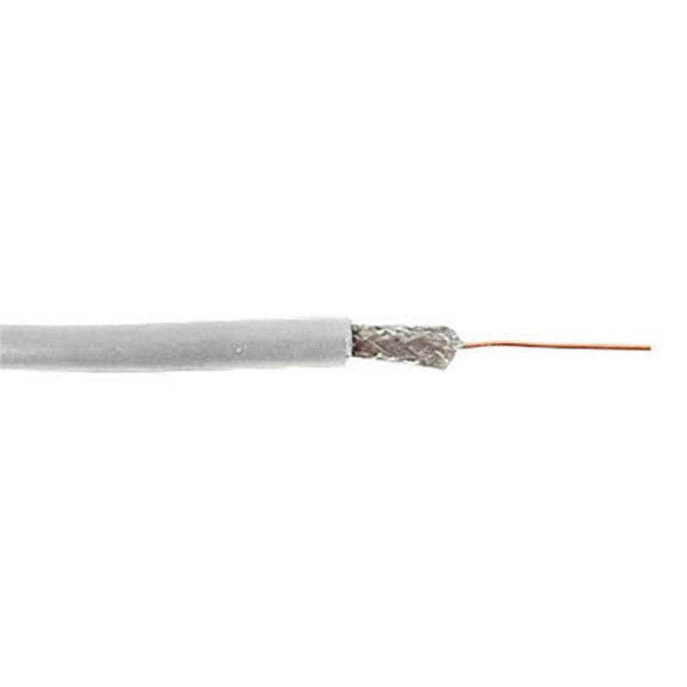 SCP RG6/U Dual Shield Coaxial Cable PVC White 1000ft. RG6/U-CCS-WT-SPL