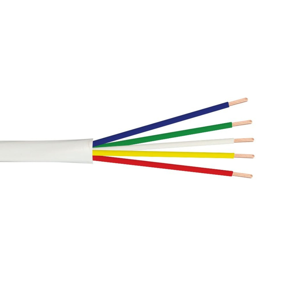 SCP Thermostat Cable UV-PVC White (250 ft. Spool) 18/5T-WT