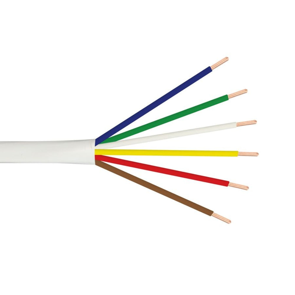 SCP Thermostat Cable UV-PVC - White (250 ft. Spool) 18/6T-WT