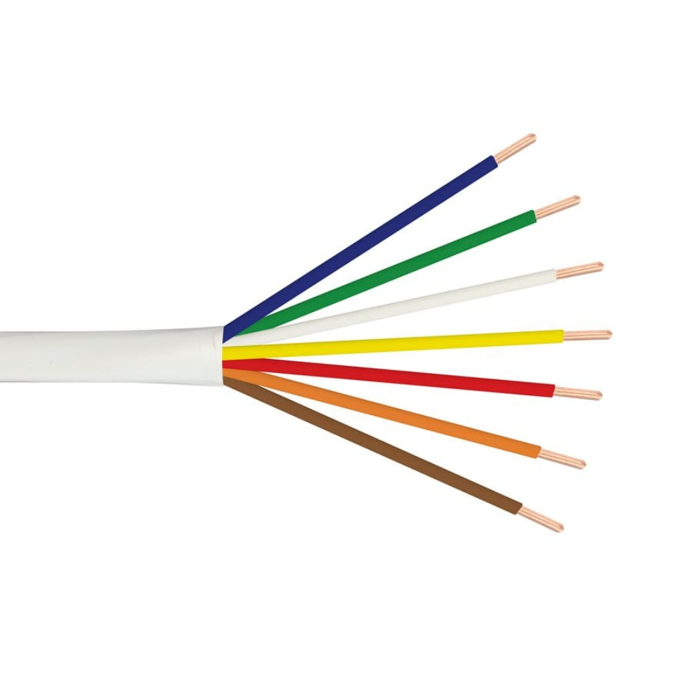 SCP Thermostat Cable UV-PVC White (250 ft. Spool) 18/7T-WT