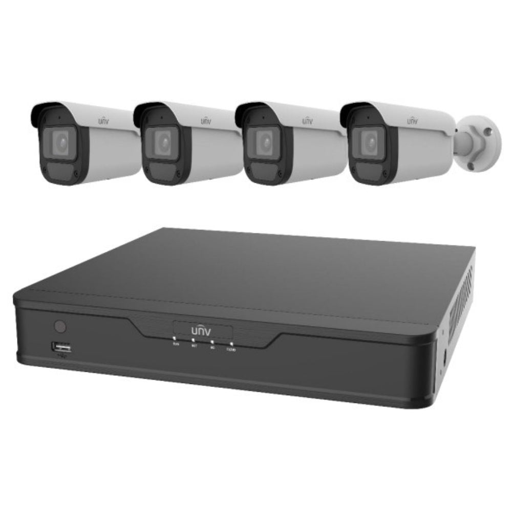 UNV 4 Channel IP Security Camera System with 4MP HD Cameras EK-S31P4B44T1