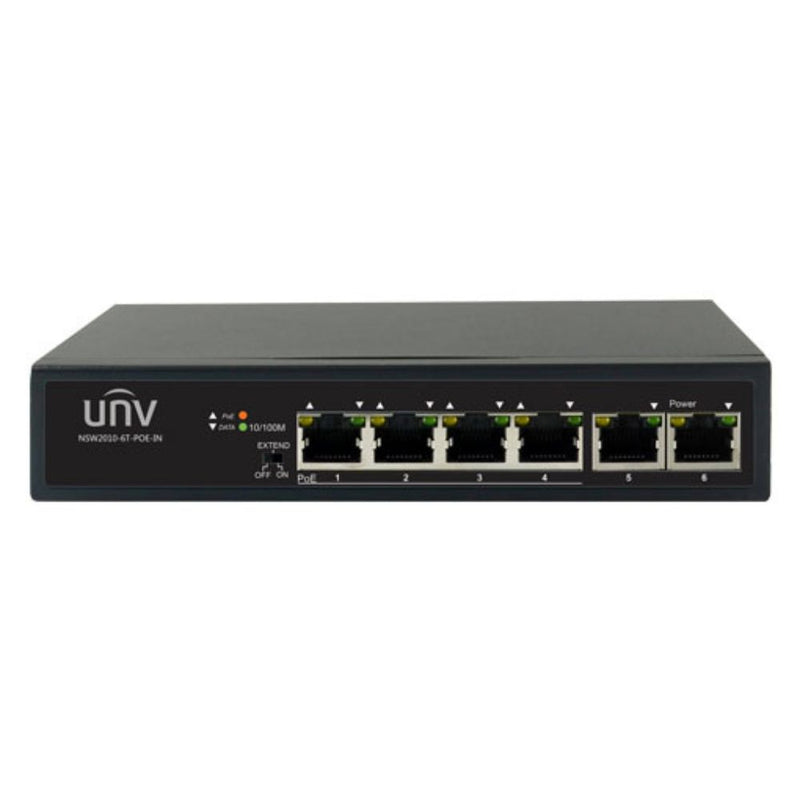 UNV 4PoE+2Port Switch NSW2010-6T-POE-IN | All Security Equipment