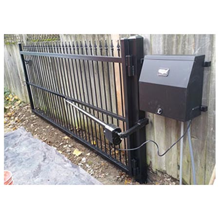 USAutomatic Patriot I AC Charged Single Swing Gate Opener Kit 020015-UL Includes Receiver and Two Remotes