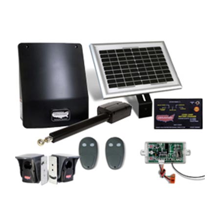 USAutomatic Ranger 500 I Solar Charged Single Swing Gate Opener Kit 020512 Includes Receiver and Two Remotes