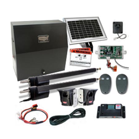 USAutomatic Ranger HD II SOLAR Charged Dual Swing Gate Opener Kit 020523 with Metal Enclosure Upgrade