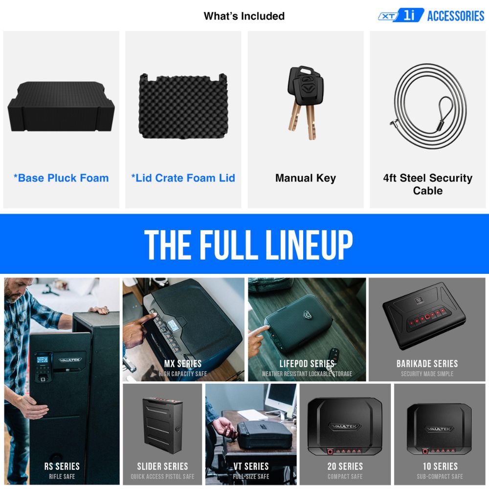 Vaultek XT Series LifePod with Lid Organizer, Pistol, and Mag Racks