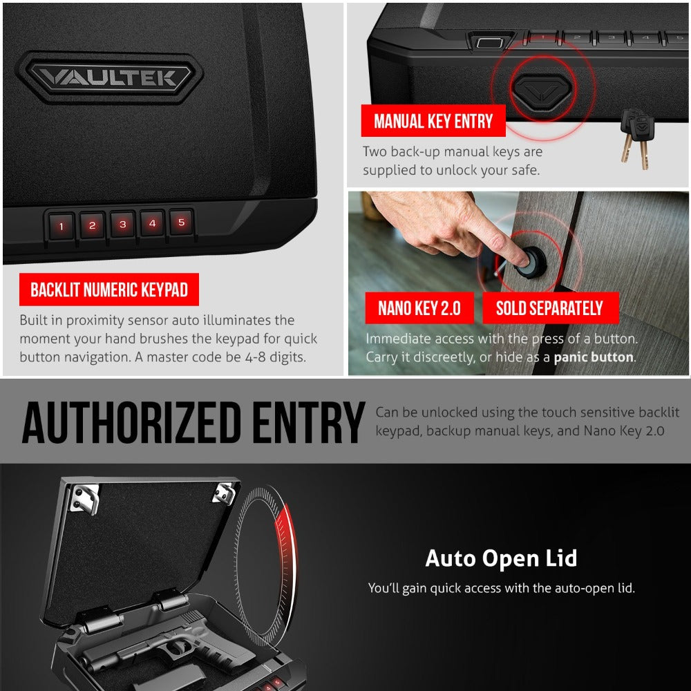 Vaultek Bluetooth 2.0 20 Series Black | All Security Equipment