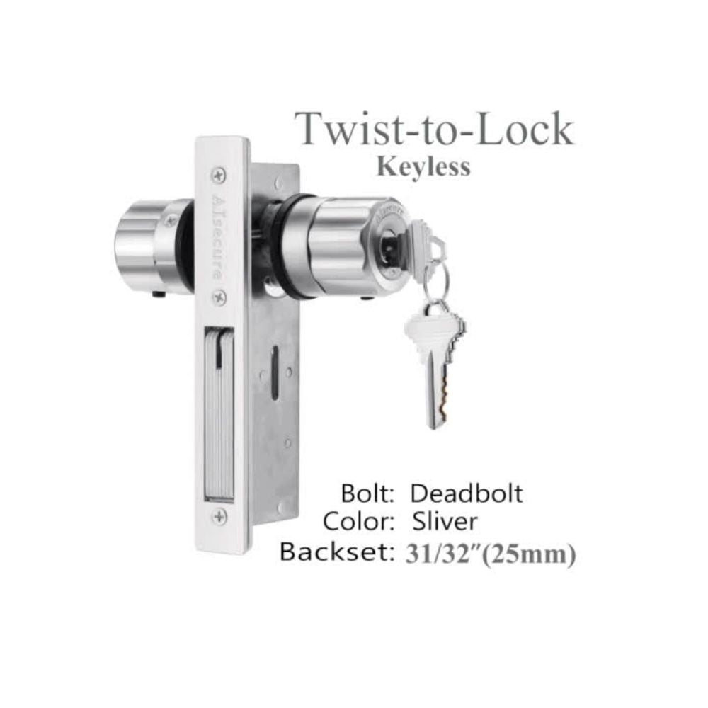 Easilok Single-Lock Deadbolt & Silver A5-DS-B25 | All Security Equipment