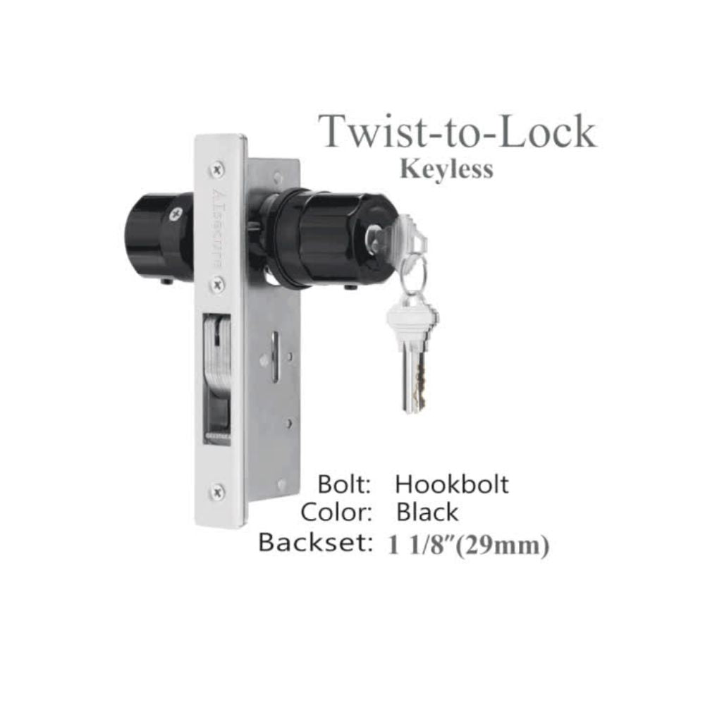 Easilok A5 Single-Lock Hookbolt & Black A5-HB-B29 | All Security Equipment