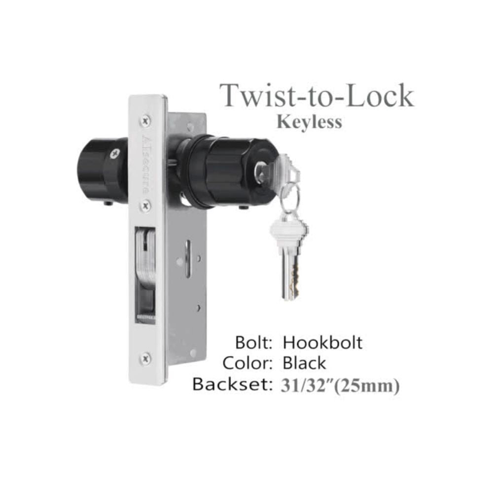 Easilok Single-Lock Hookbolt & Black A5-HB-B25 | All Security Equipment