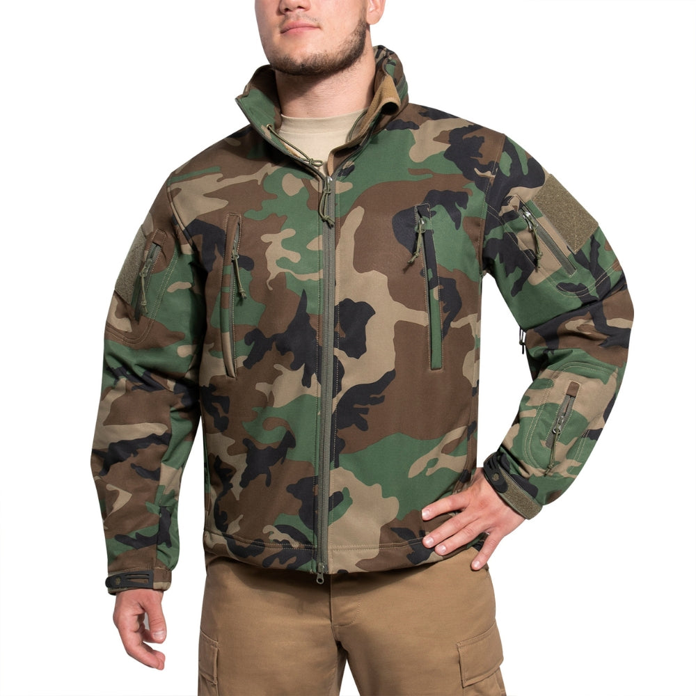 Rothco Concealed Carry Soft Shell Jacket (Woodland Camo) - 4