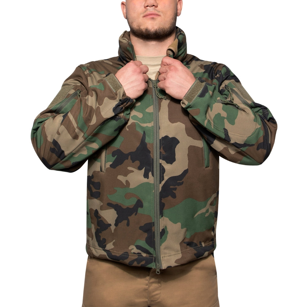 Rothco Concealed Carry Soft Shell Jacket (Woodland Camo) - 5